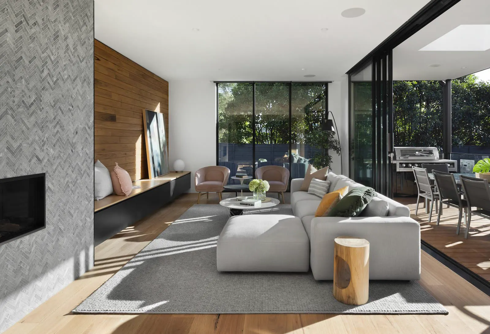 Estar com vista para o jardim