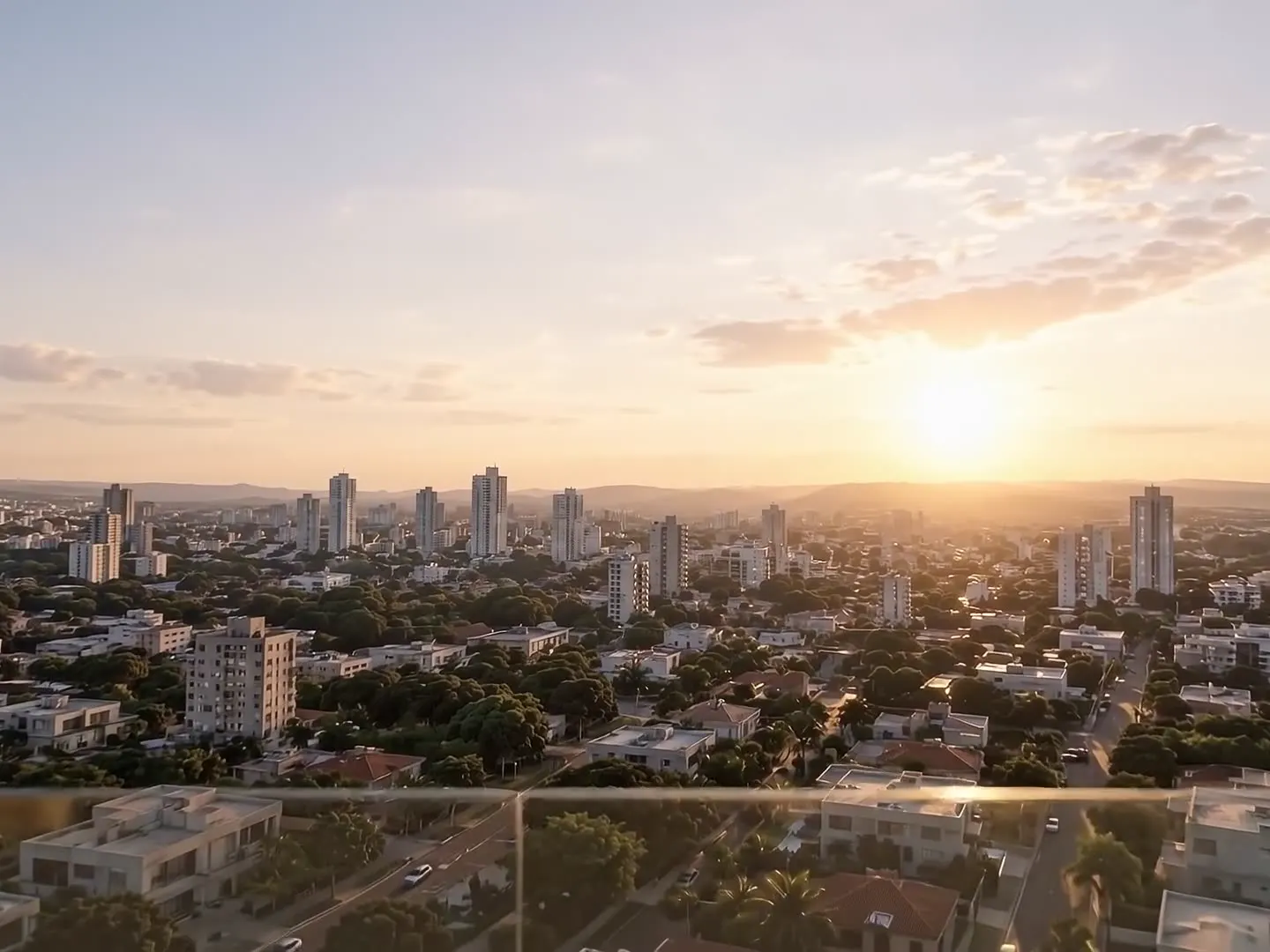 Vista aérea da região